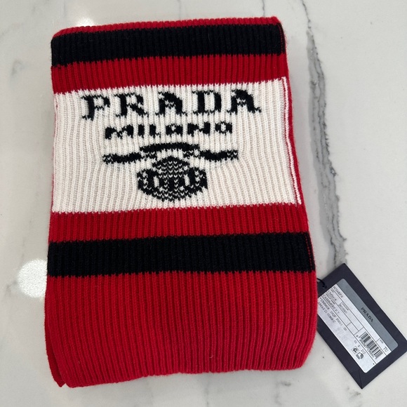 Prada Cashmere Logo Scarf - Picture 2 of 7
